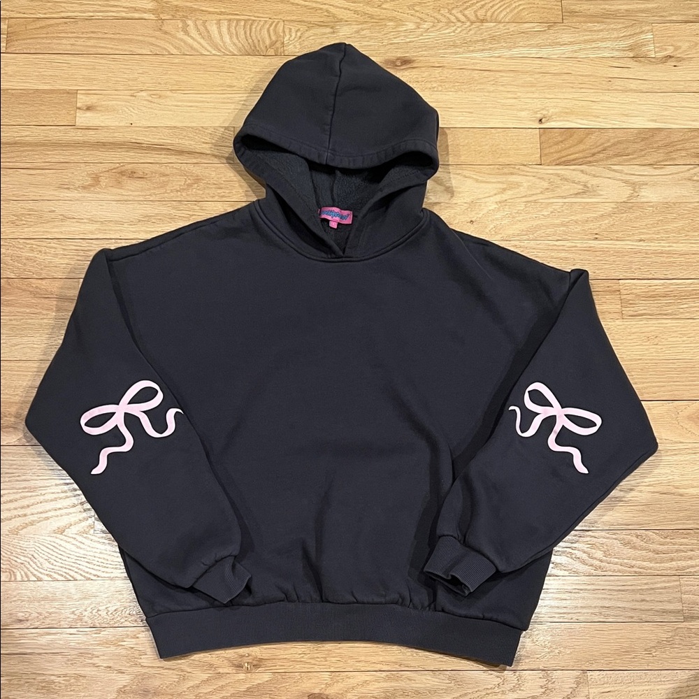 Edikted Hoodie with Pink Bow Accents